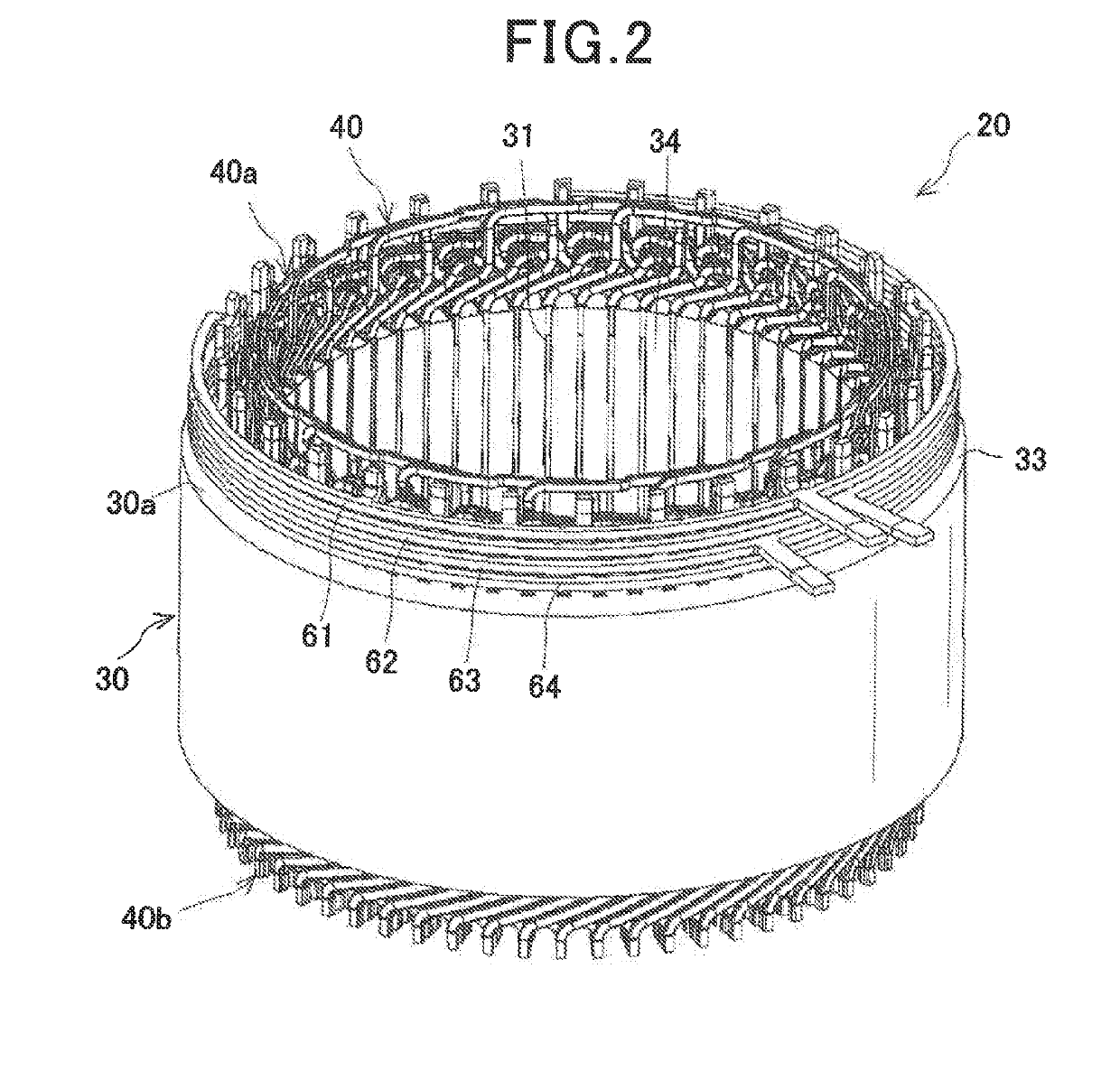 Stator for rotating electric machine