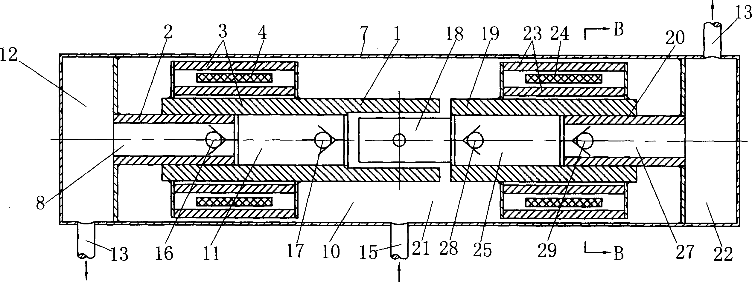 Magnetic linear piston pump