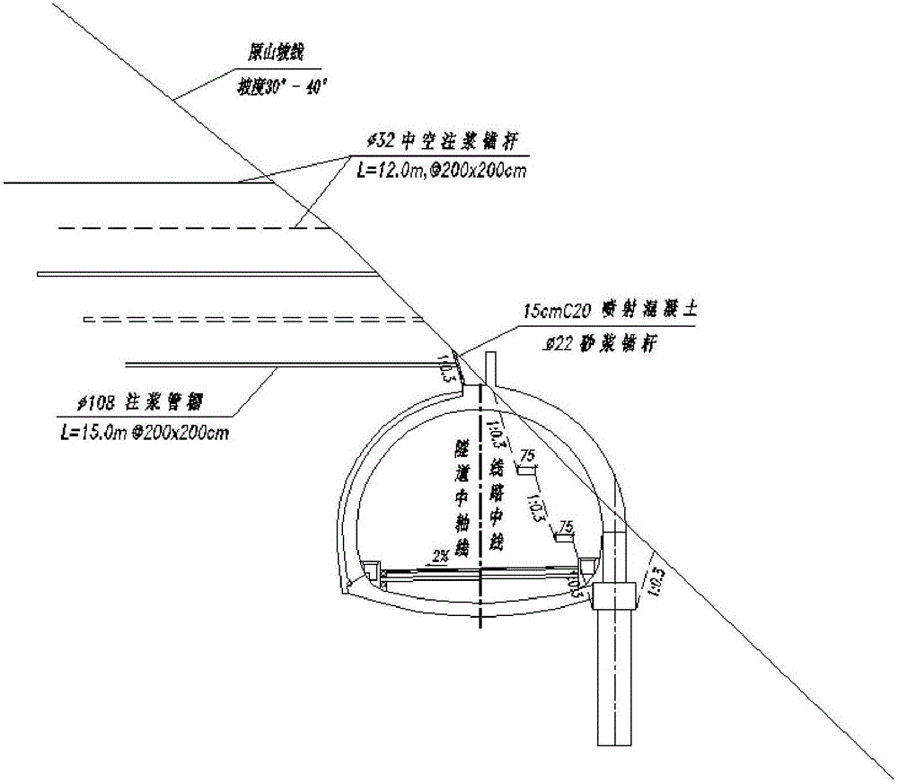 Permeable-rib type double-arch tunnel