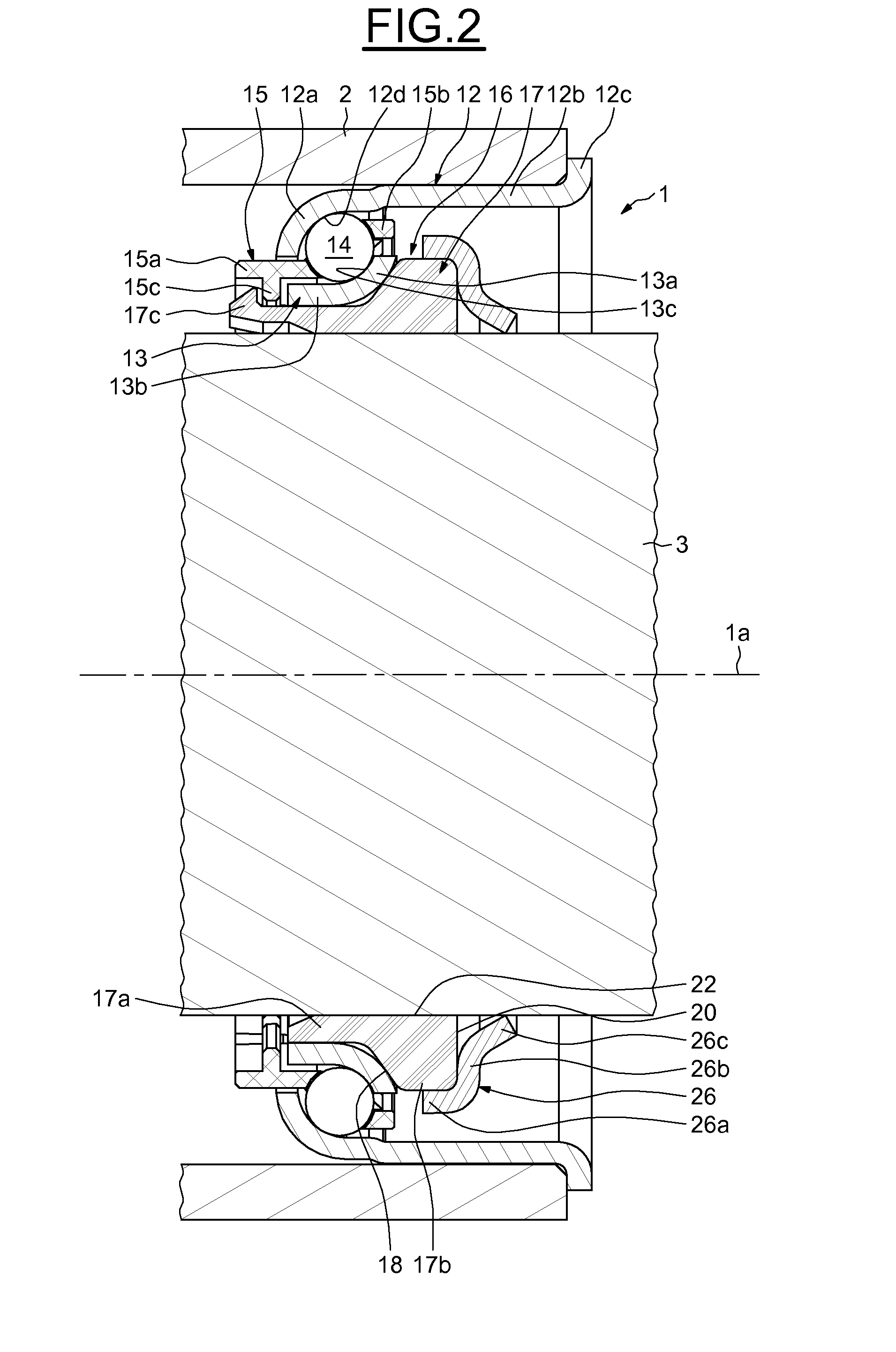 Rolling bearing device, in particular for a steering column