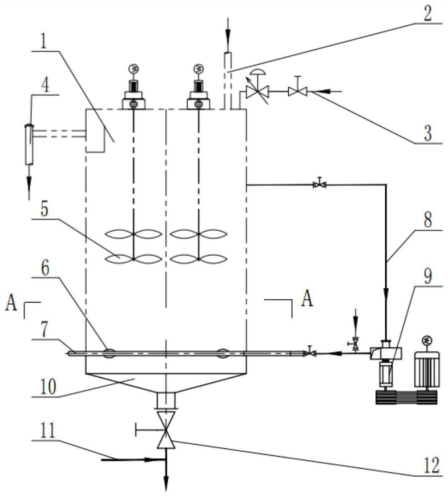 Lime slaking tank capable of removing deposition at tank bottom without shutdown and working method of lime slaking tank