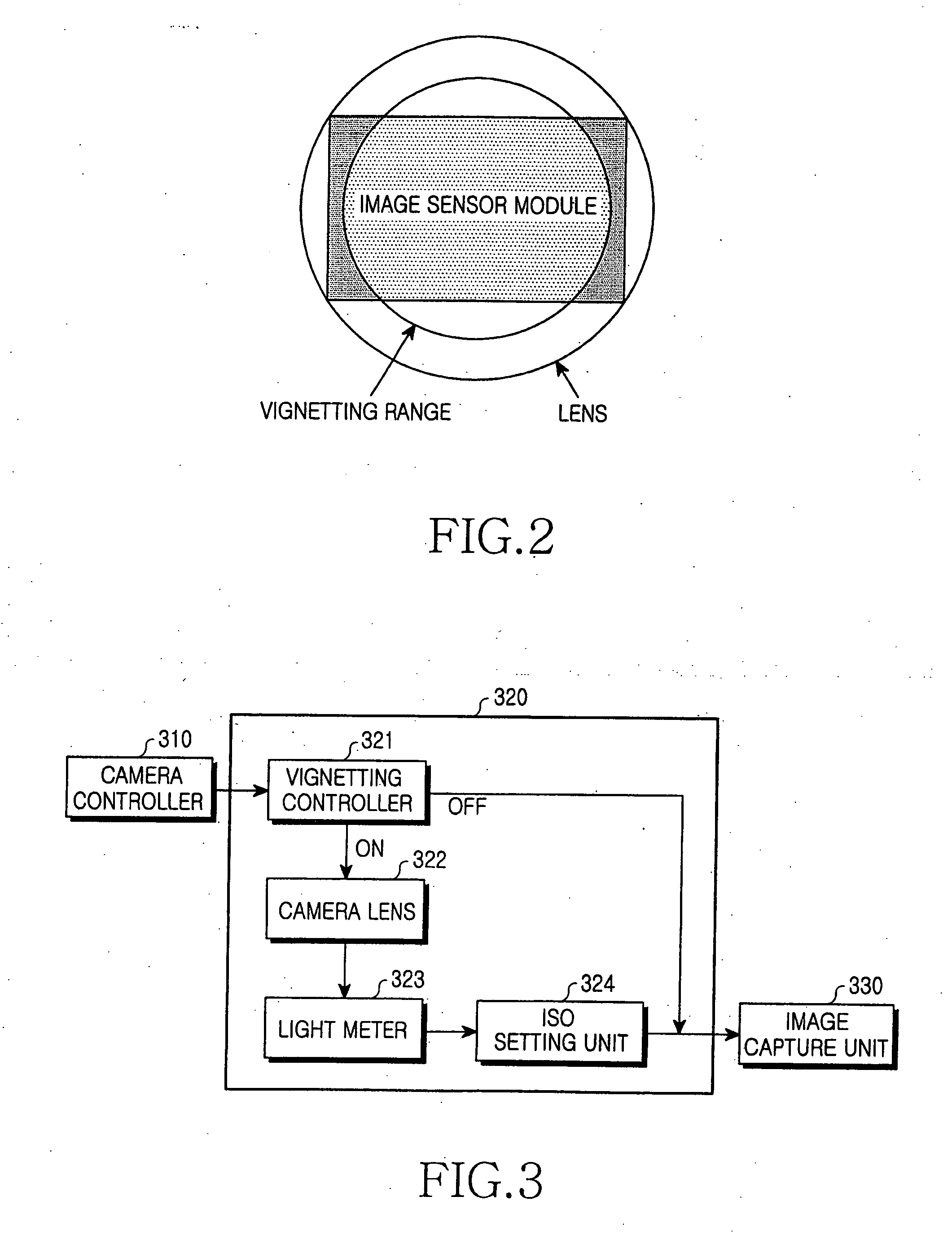 Apparatus and method for excluding vignetting in a digital camera