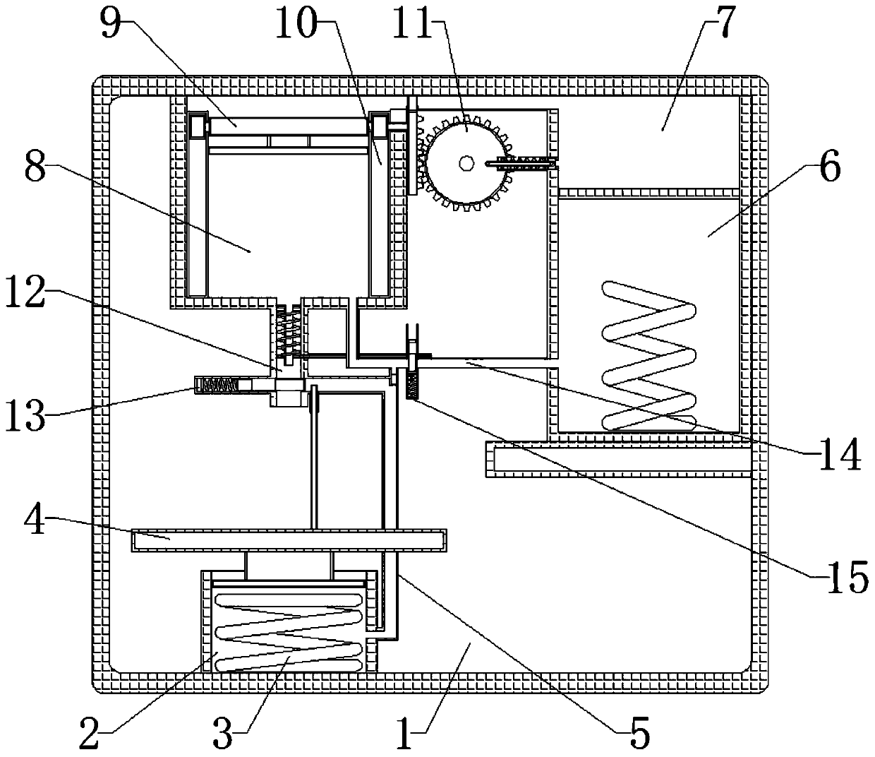 Injection molding device using plastic melting for continuous pressure applying