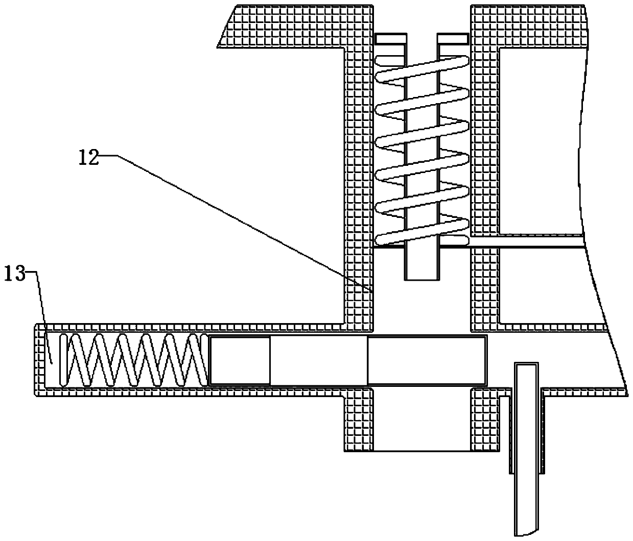 Injection molding device using plastic melting for continuous pressure applying