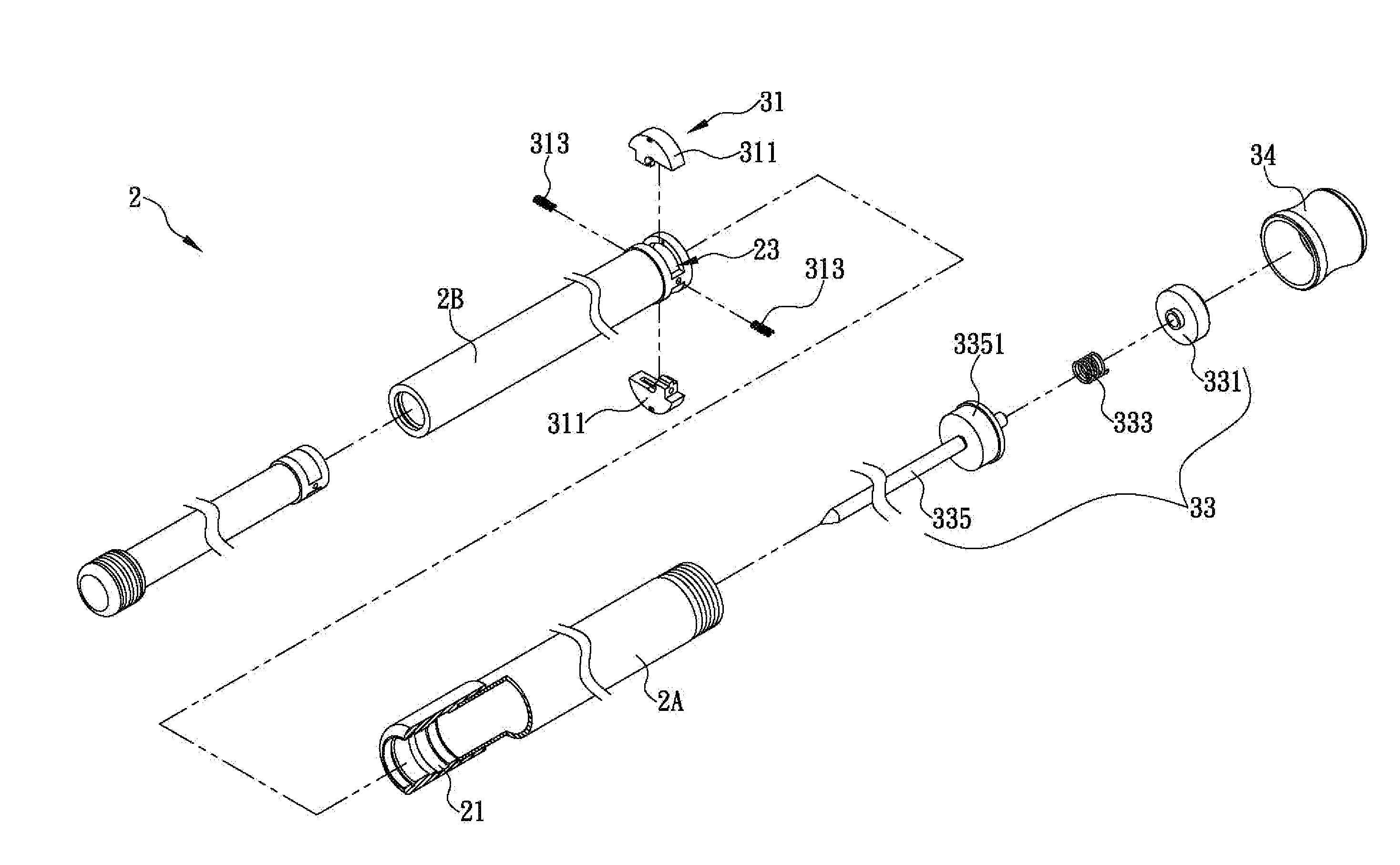 Expansion/collapse control mechanism for police baton