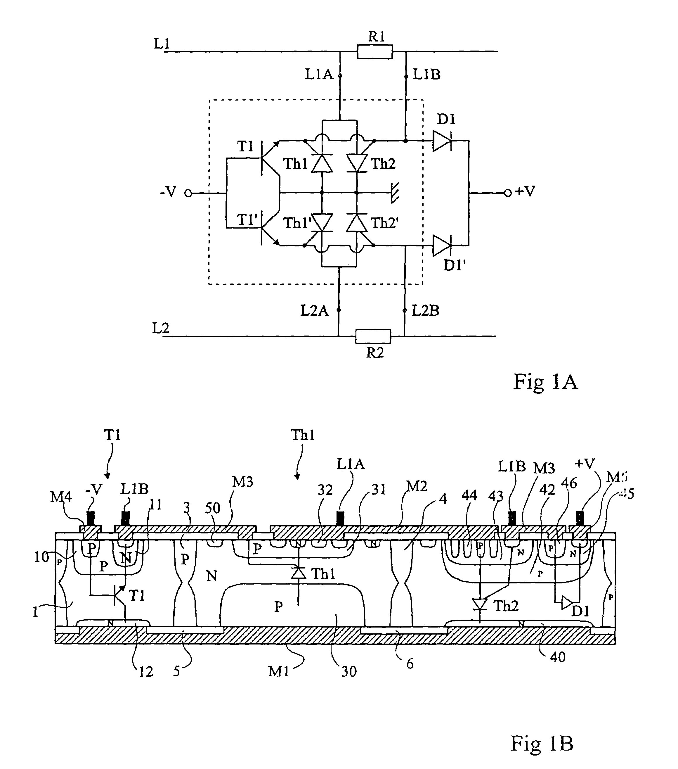 Subscriber interface protection circuit