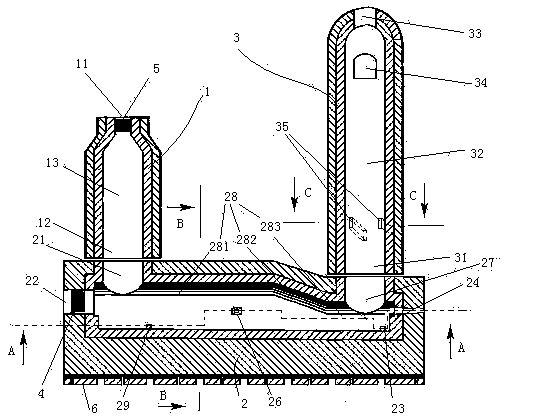 U-shaped high-temperature waste recycling furnace