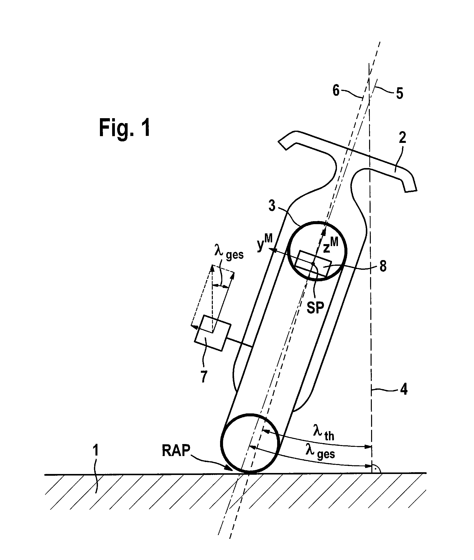 Method and Device for Determining The Roll Angle of a Motorcycle