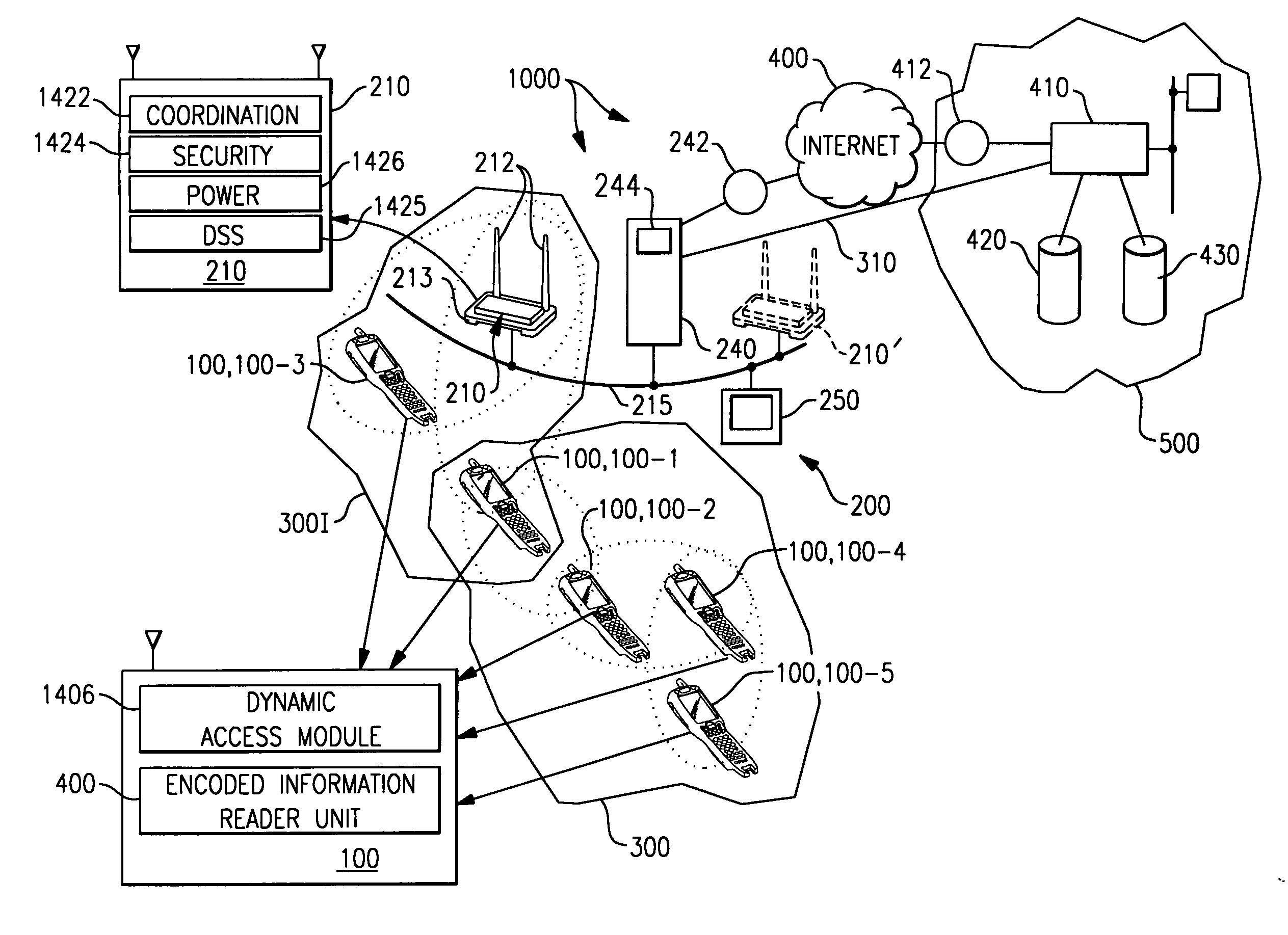 Data collection device having dynamic access to multiple wireless networks