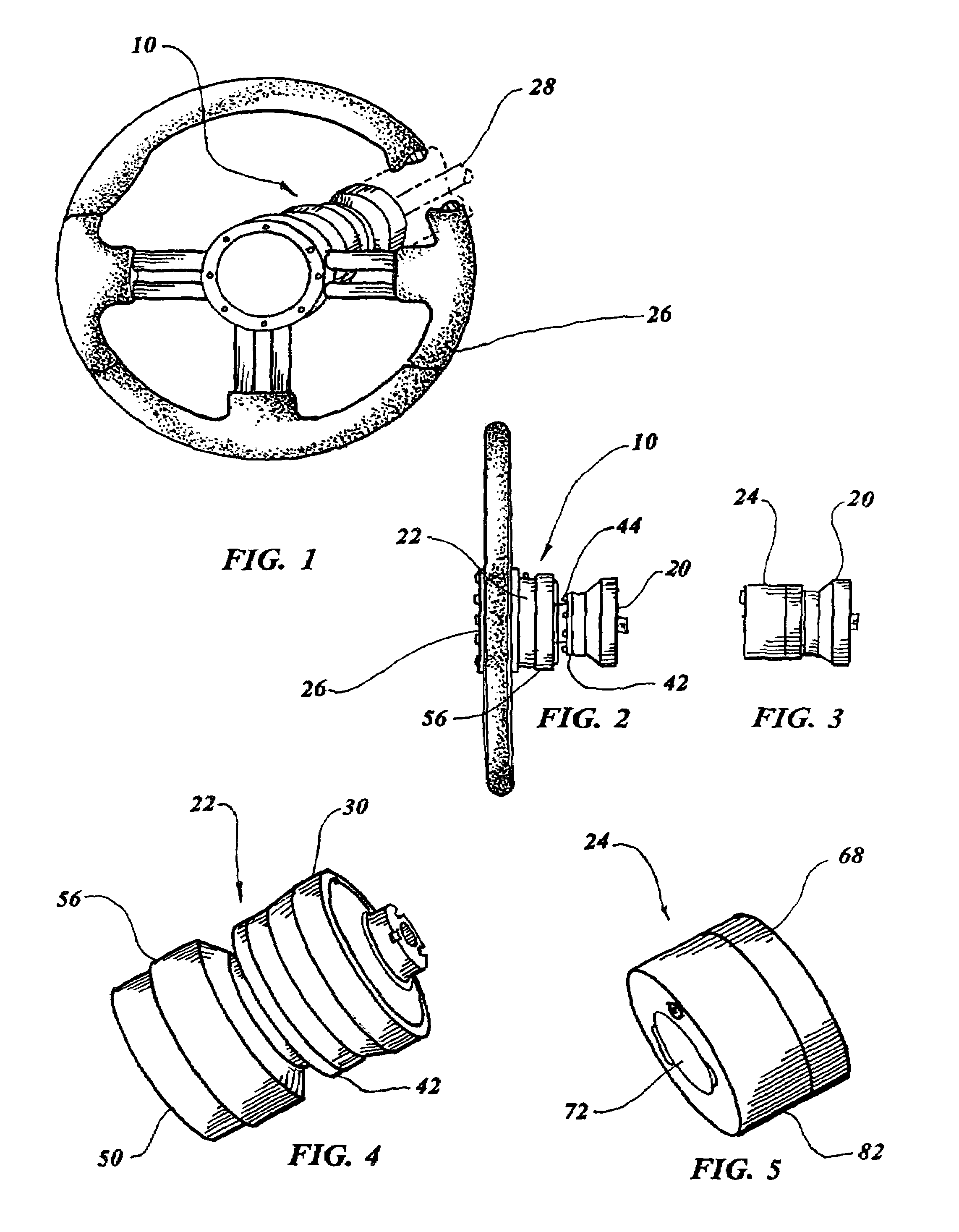 Lockable steering wheel quick-release unit