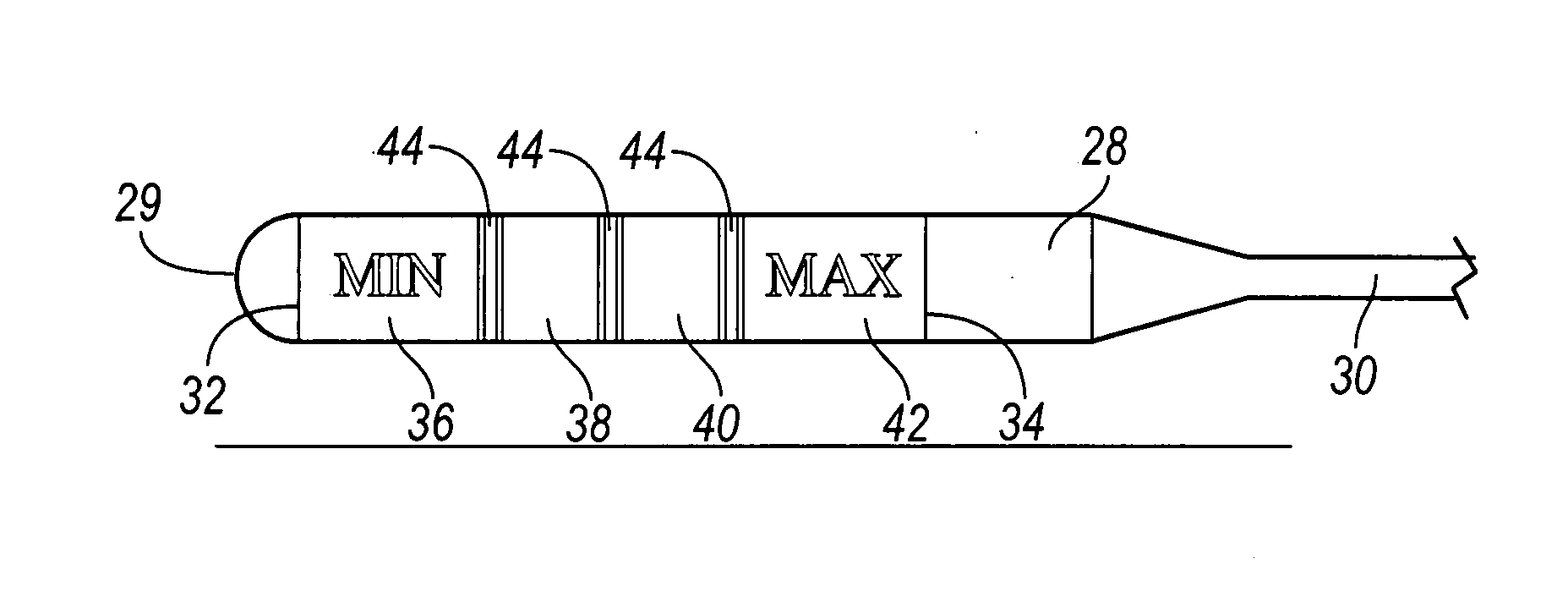 Temperature sensitive dipstick