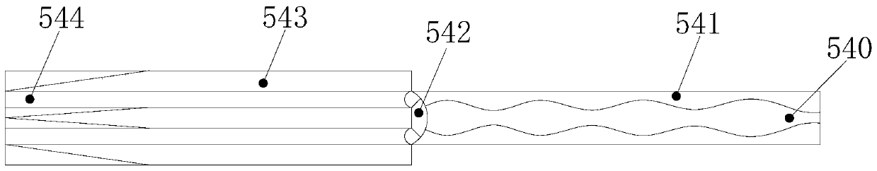 Hydraulic auxiliary splitting device for rock crushing