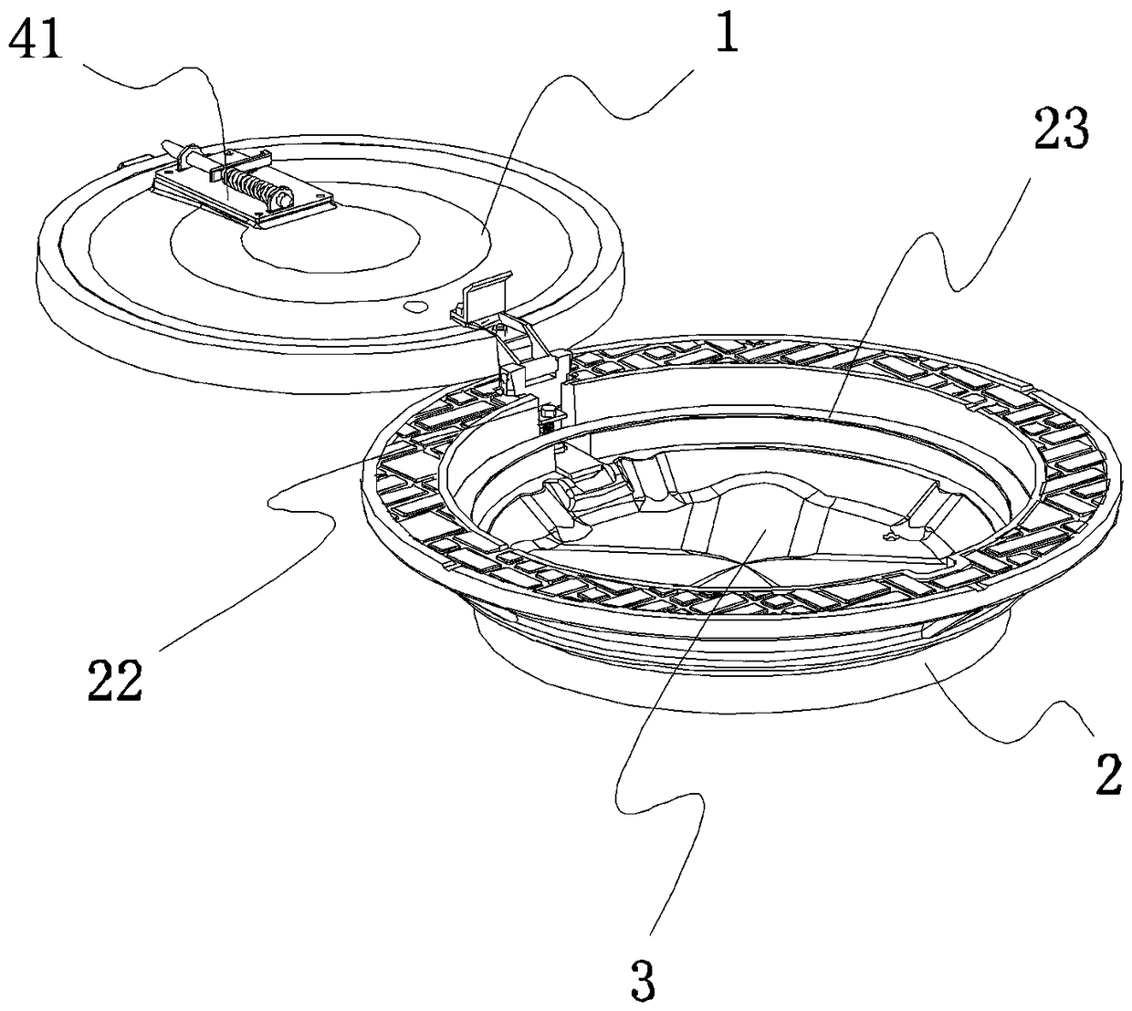 Integrated type anti-setting anti-falling well lid and unlocking device thereof