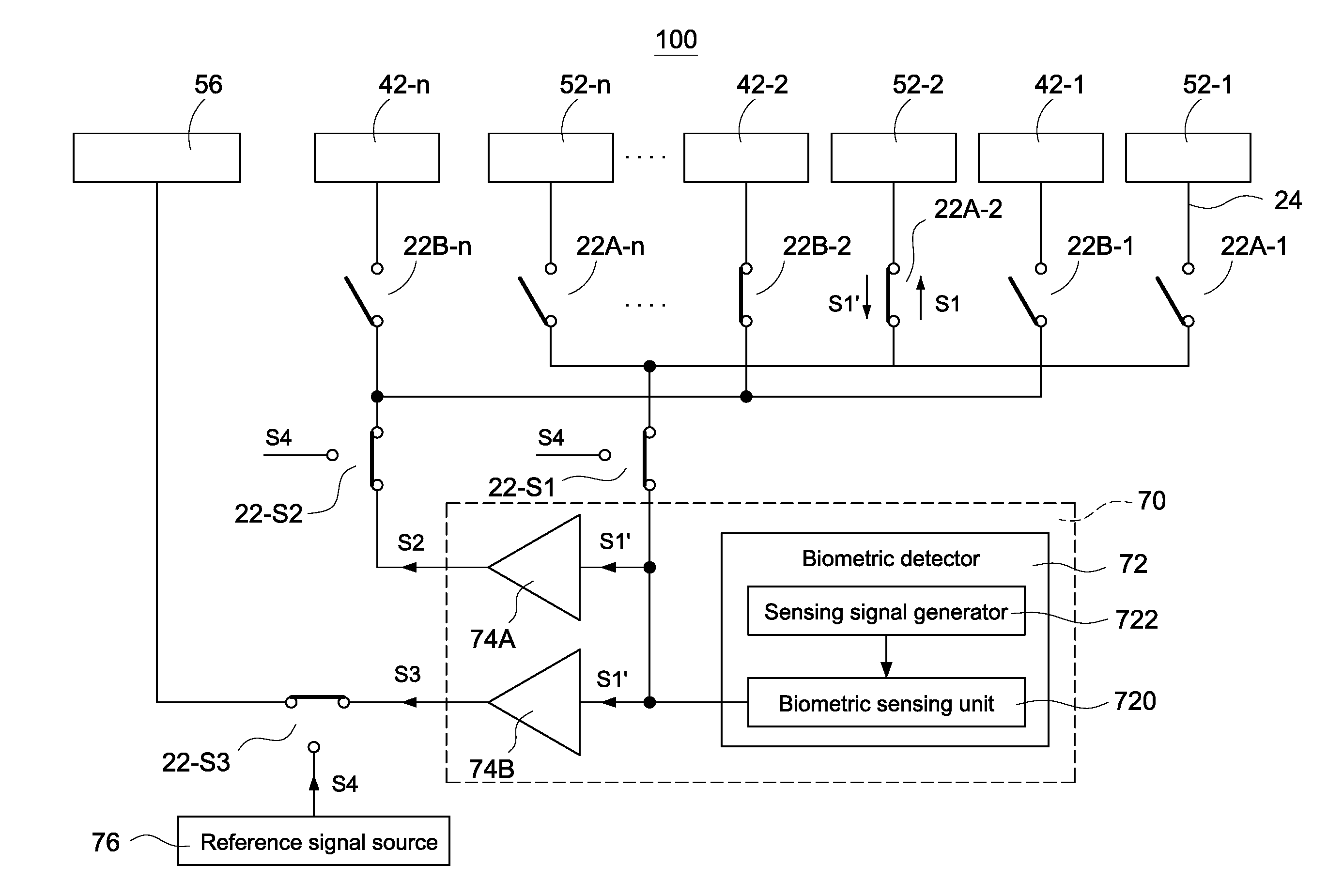 Biometric recognition apparatus with reflection-shielding electrode