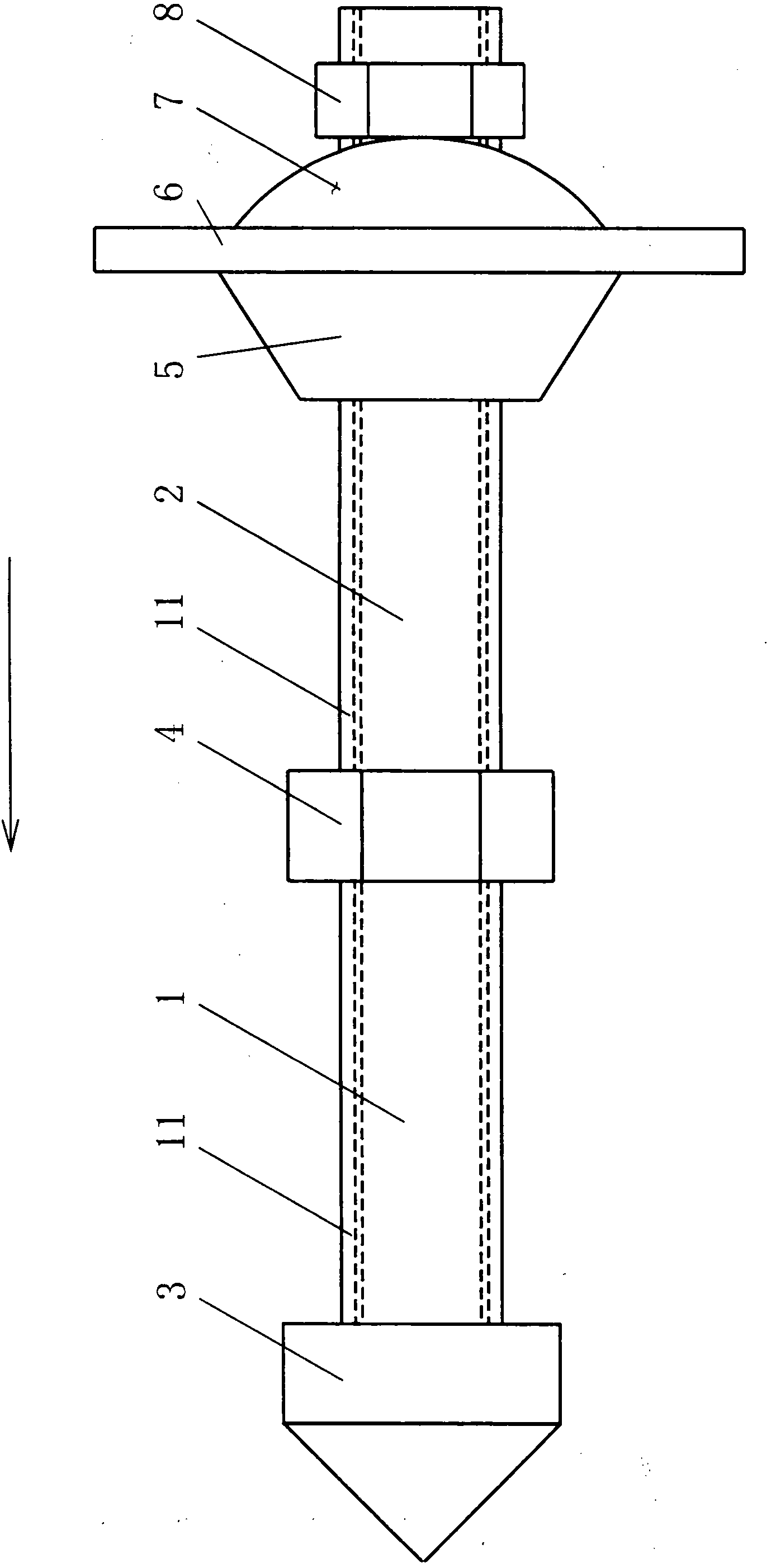 Anchorage supporting anticorrosion anchor rod