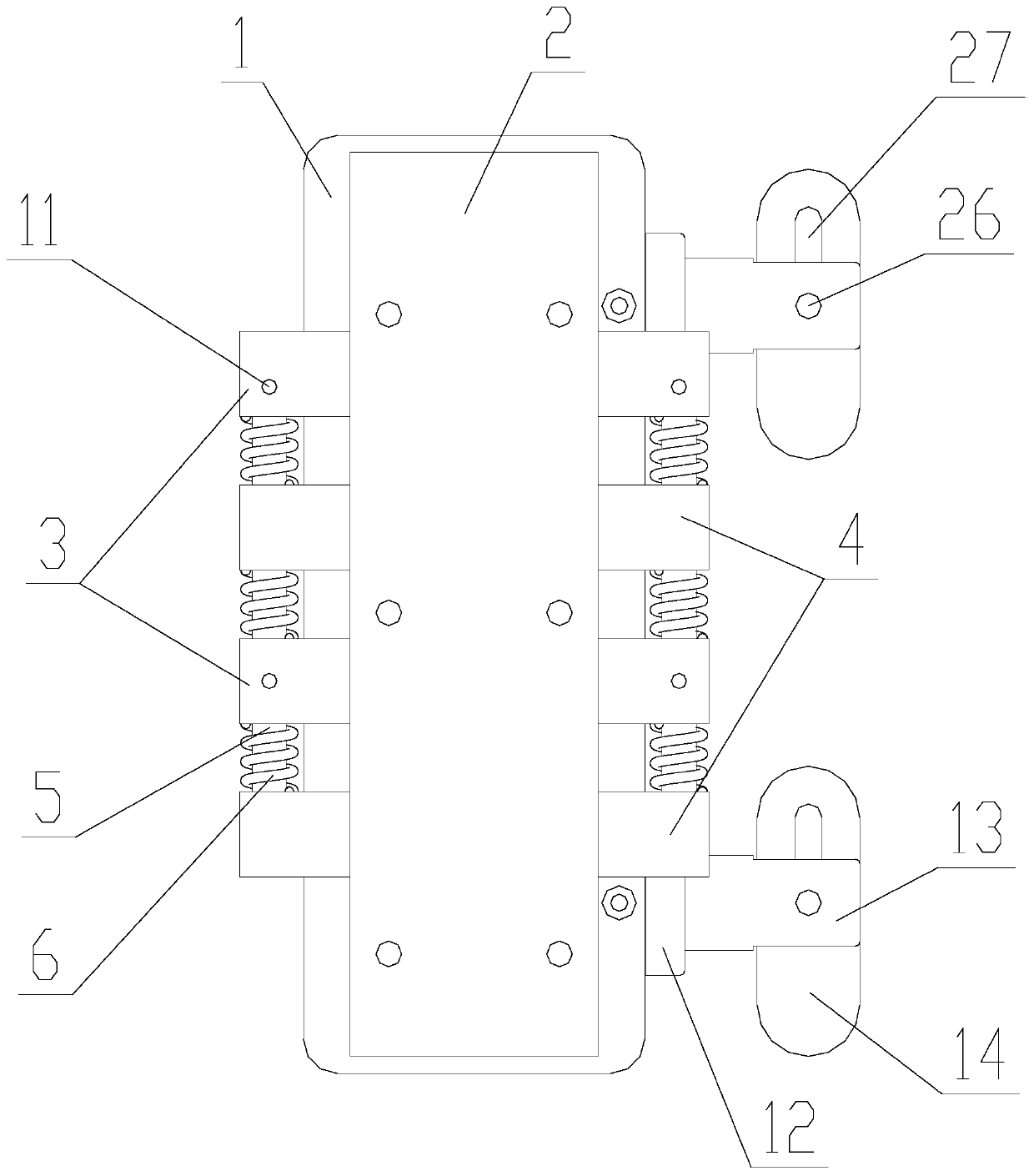 Spring damping mechanism with quick locking function