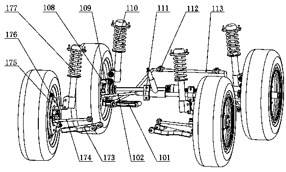 Front-wheel drive mode type light explosion-proof electric vehicle chassis