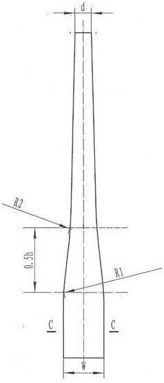 Dentistry bionic radian curve fiber post