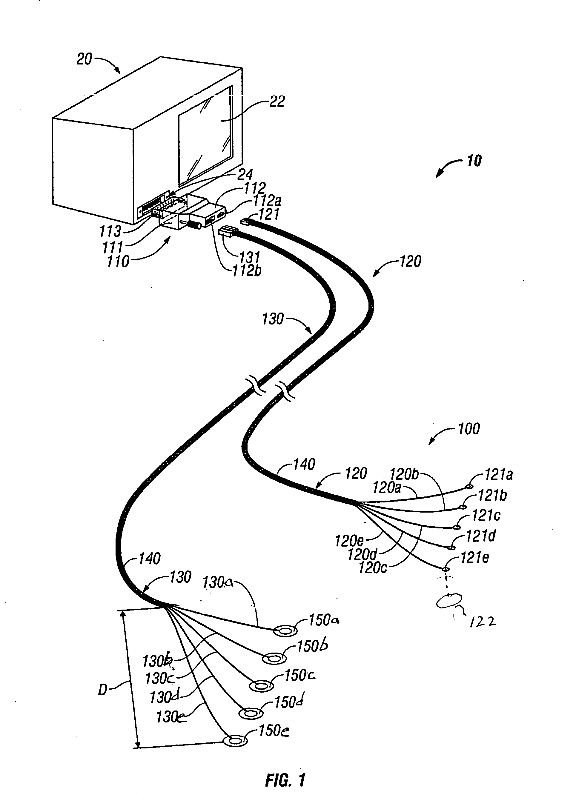 ECG lead set and ECG adapter system