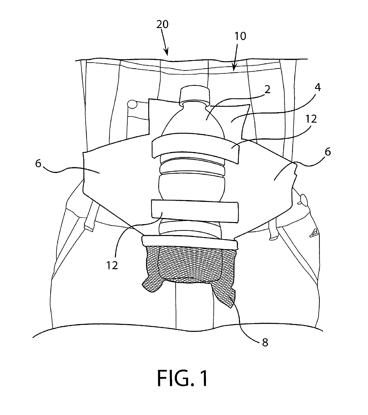 Sports water bottle holder