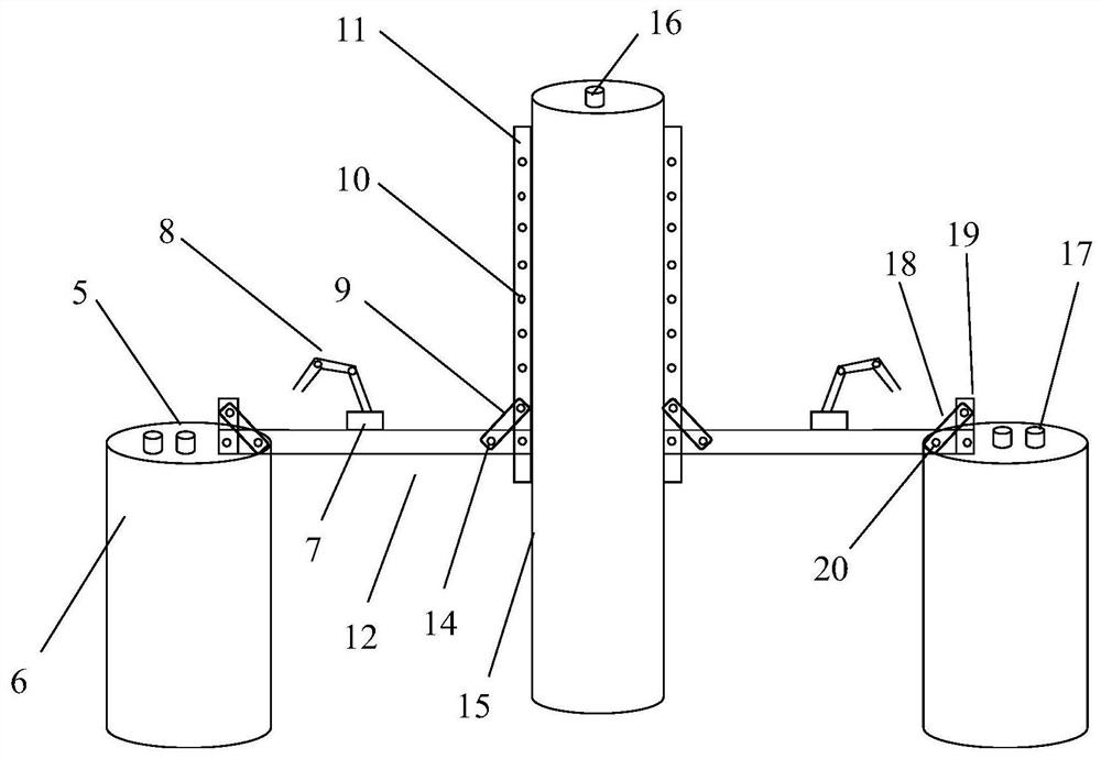 Deep sea combined cylinder foundation structure and construction method thereof