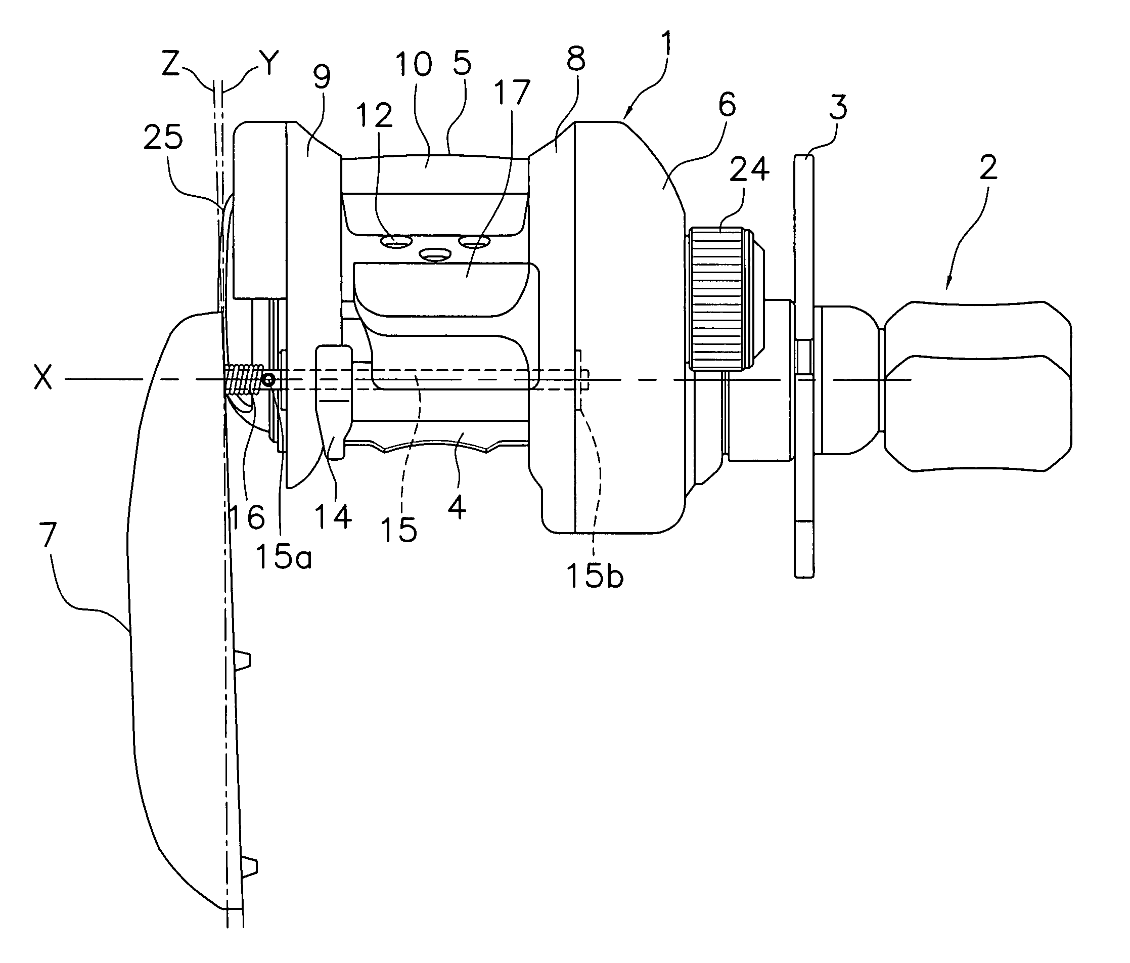 Reel unit for dual-bearing reel