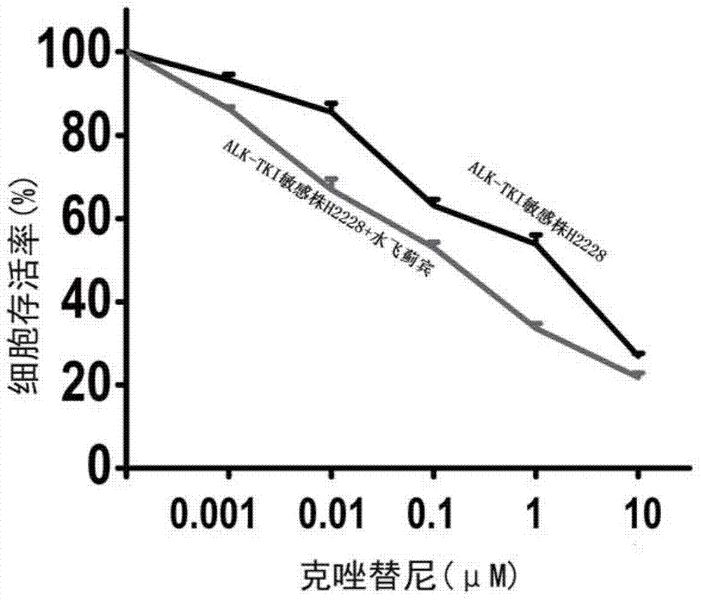 Application of silibinin or its salt in the preparation of drugs that enhance the curative effect of alk-tki and delay its drug resistance