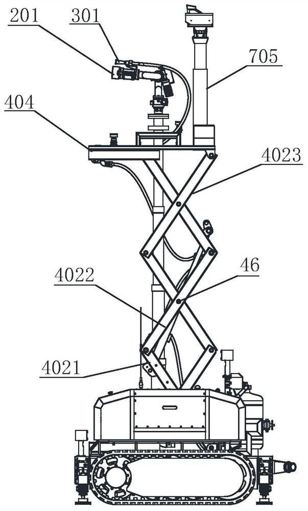 A height-lifting near-attack fire-fighting robot and its operating method