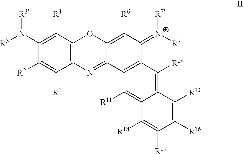 Sulfonated [8,9] benzophenoxazine dyes and the use of their labelled conjugates