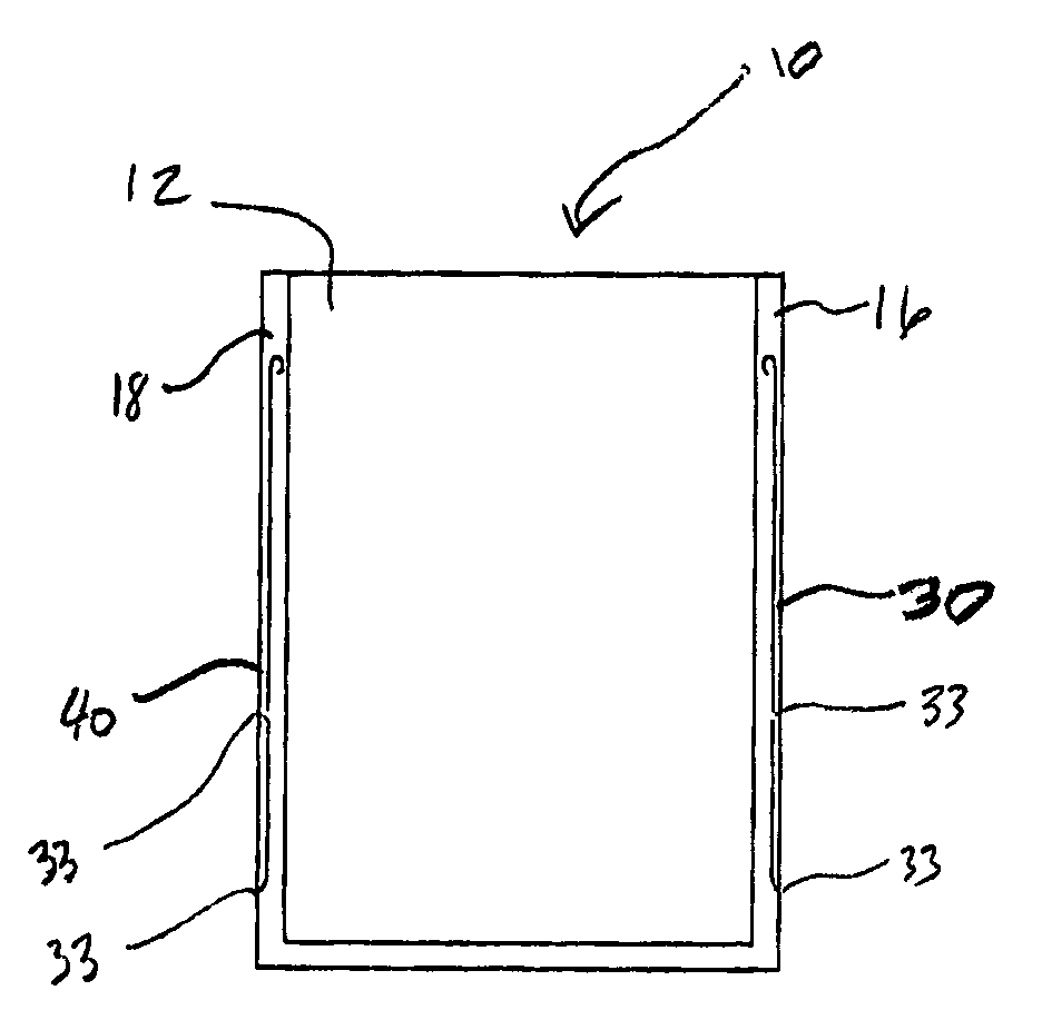 Flexible package having integrated slit member