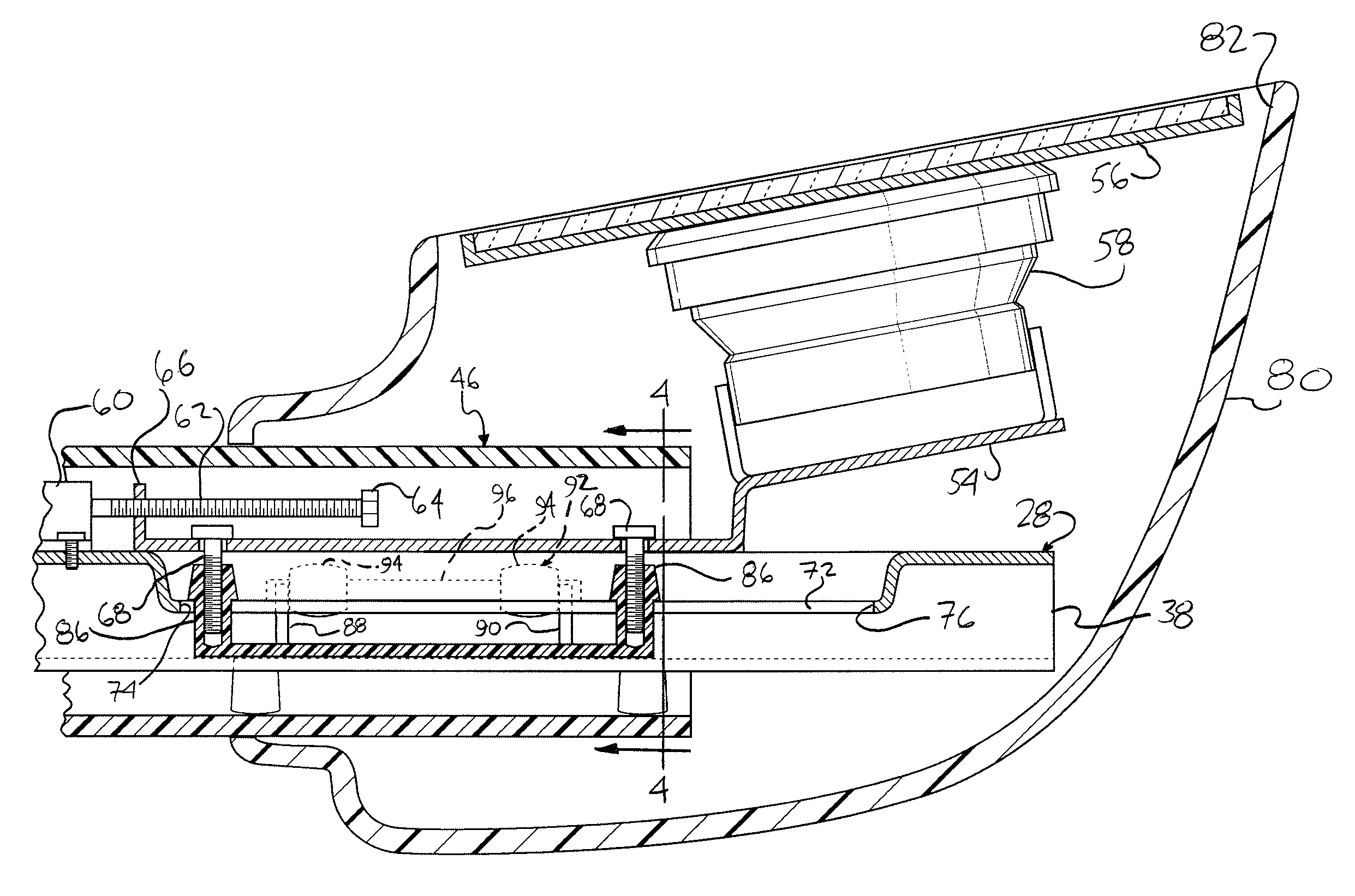 Single arm tow mirror assembly