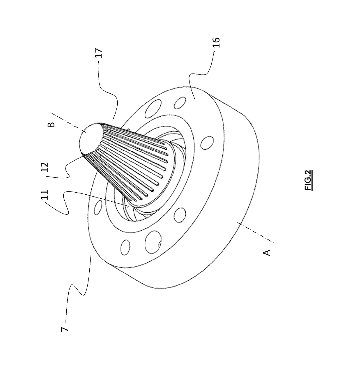 Device for producing radioisotopes