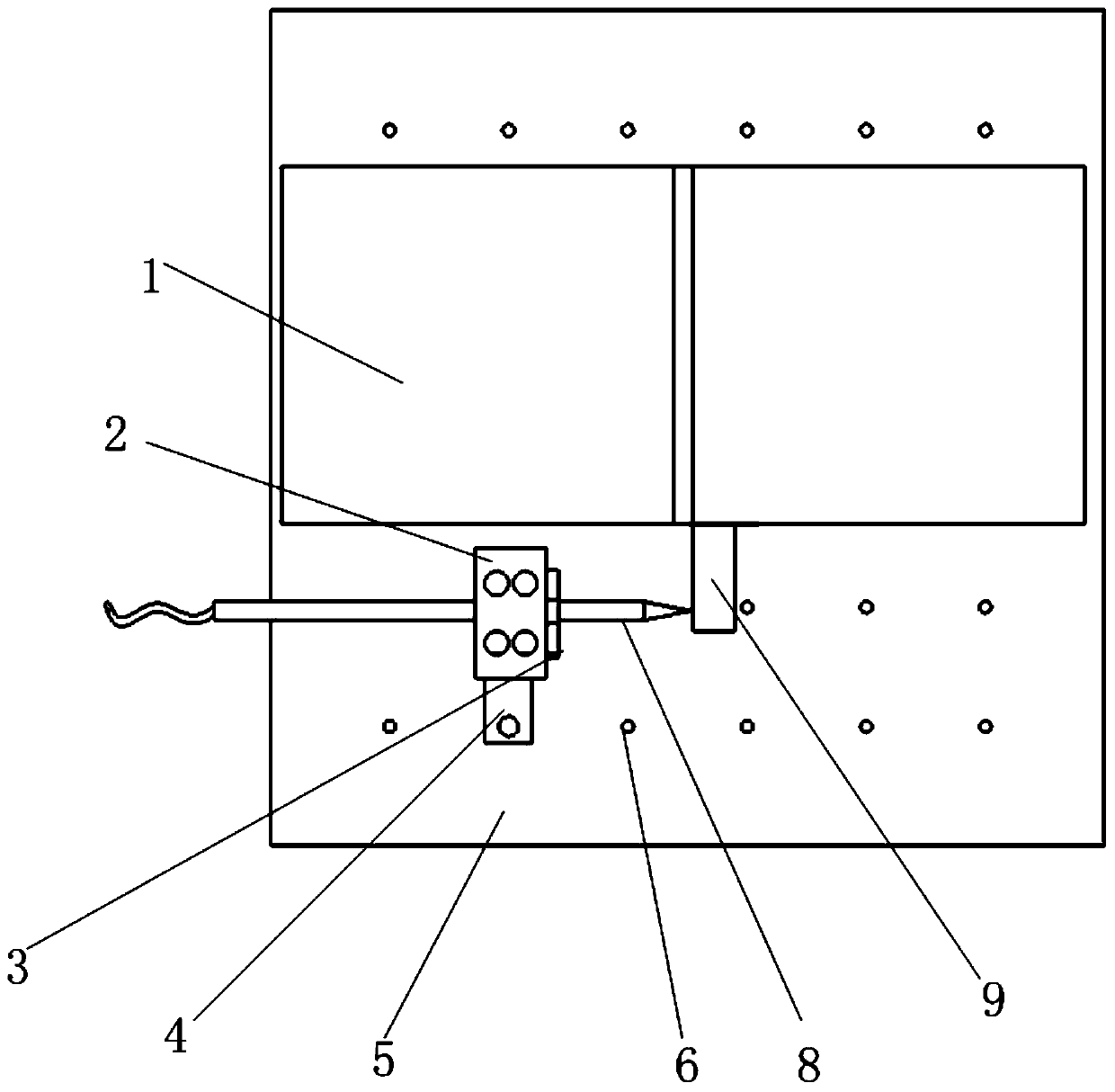 An experimental device for measuring the critical point of thermal deformation of a CNC machine tool bed and its determination method