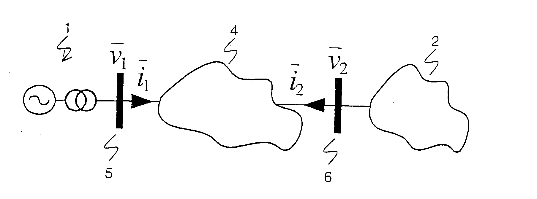 Determining parameters of an equivalent circuit representing a transmission section of an electrical network