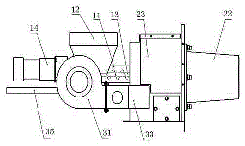 Biomass particle combustion drying equipment