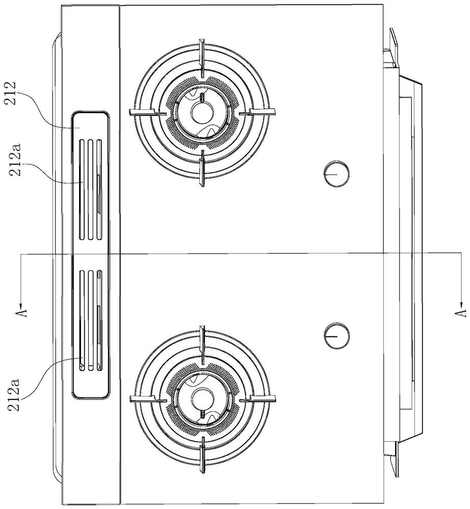 Integrated stove with cooking device