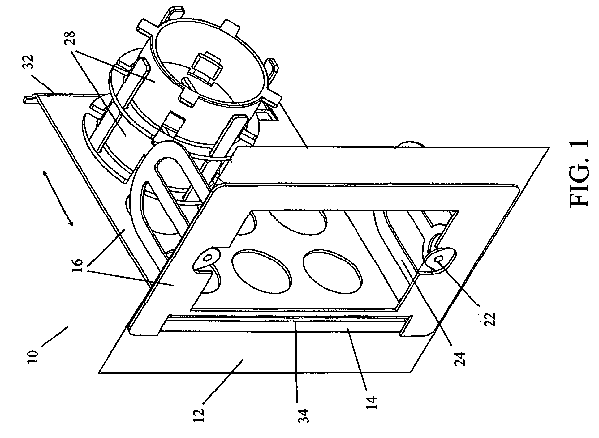 Work station outlet for behind-the-wall cable management