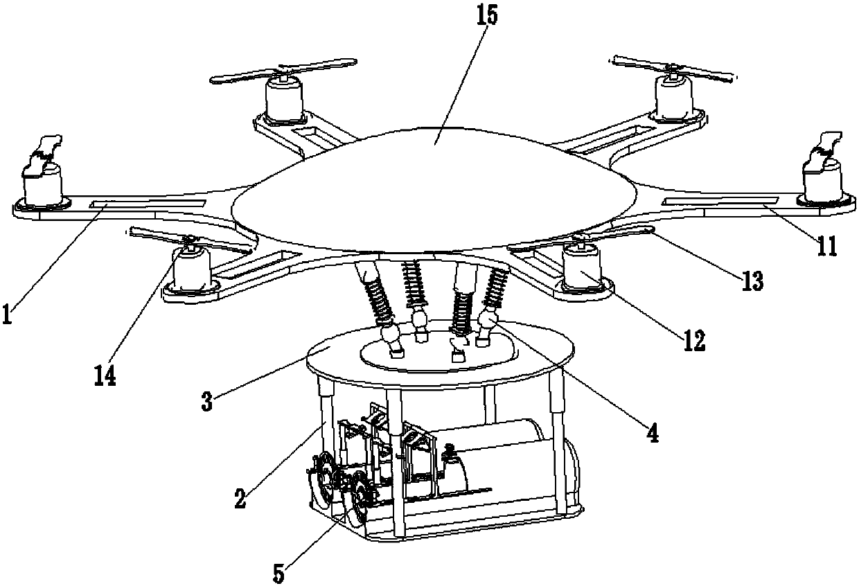 A new type of communication wire and cable fire extinguishing drone