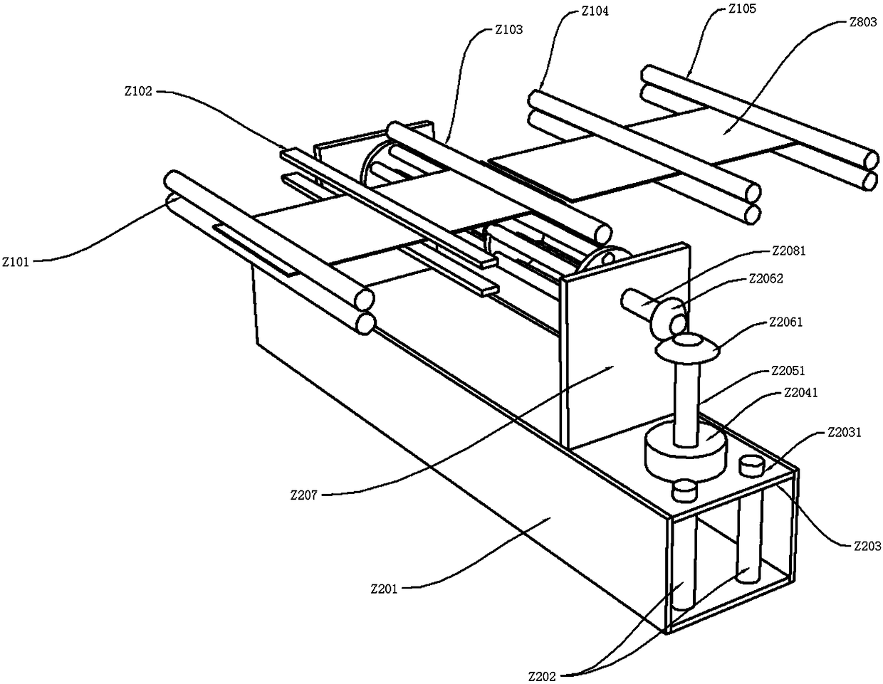 A paper handling mechanism for self-service bank counters