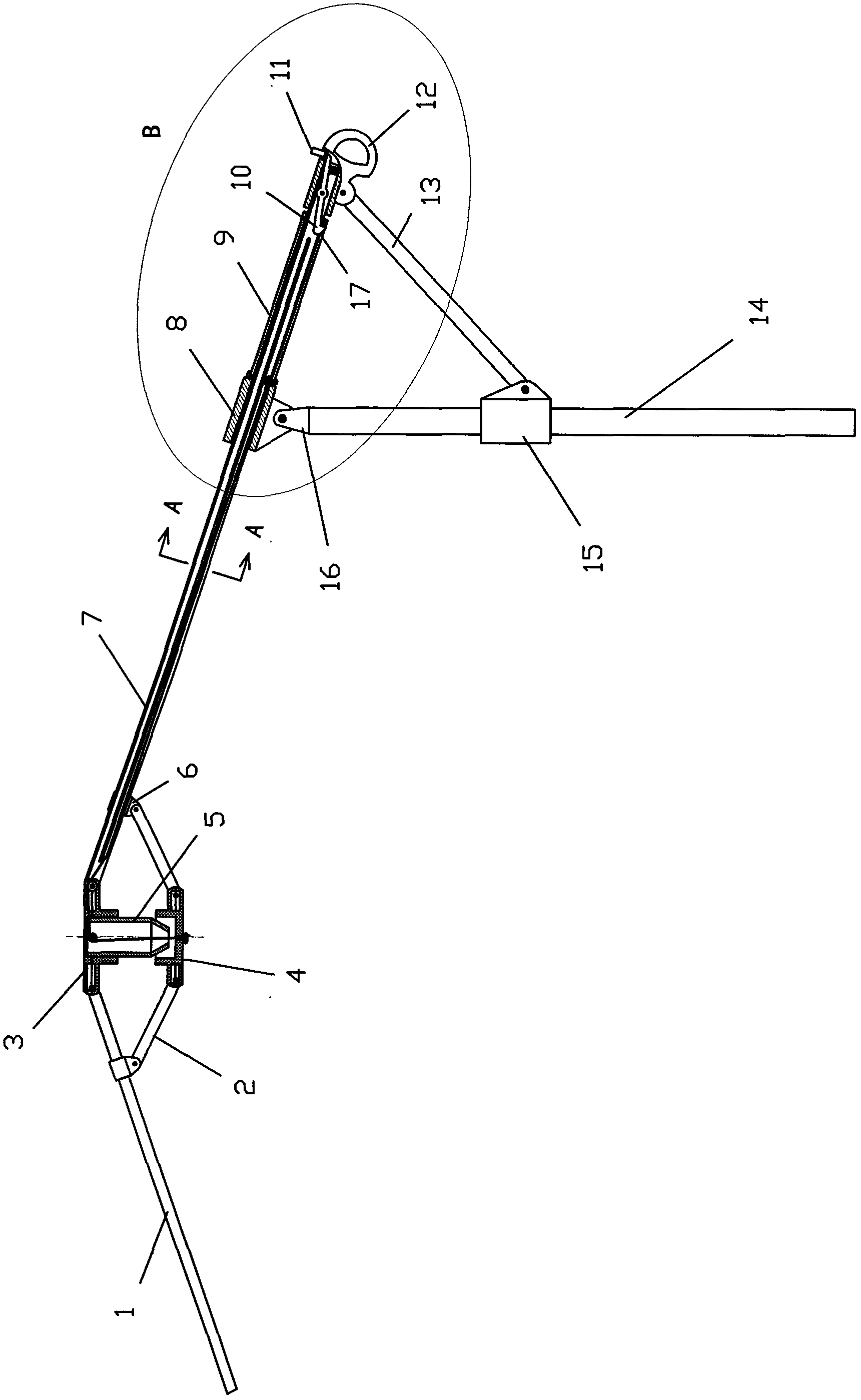 Hand-pushing type sun umbrella