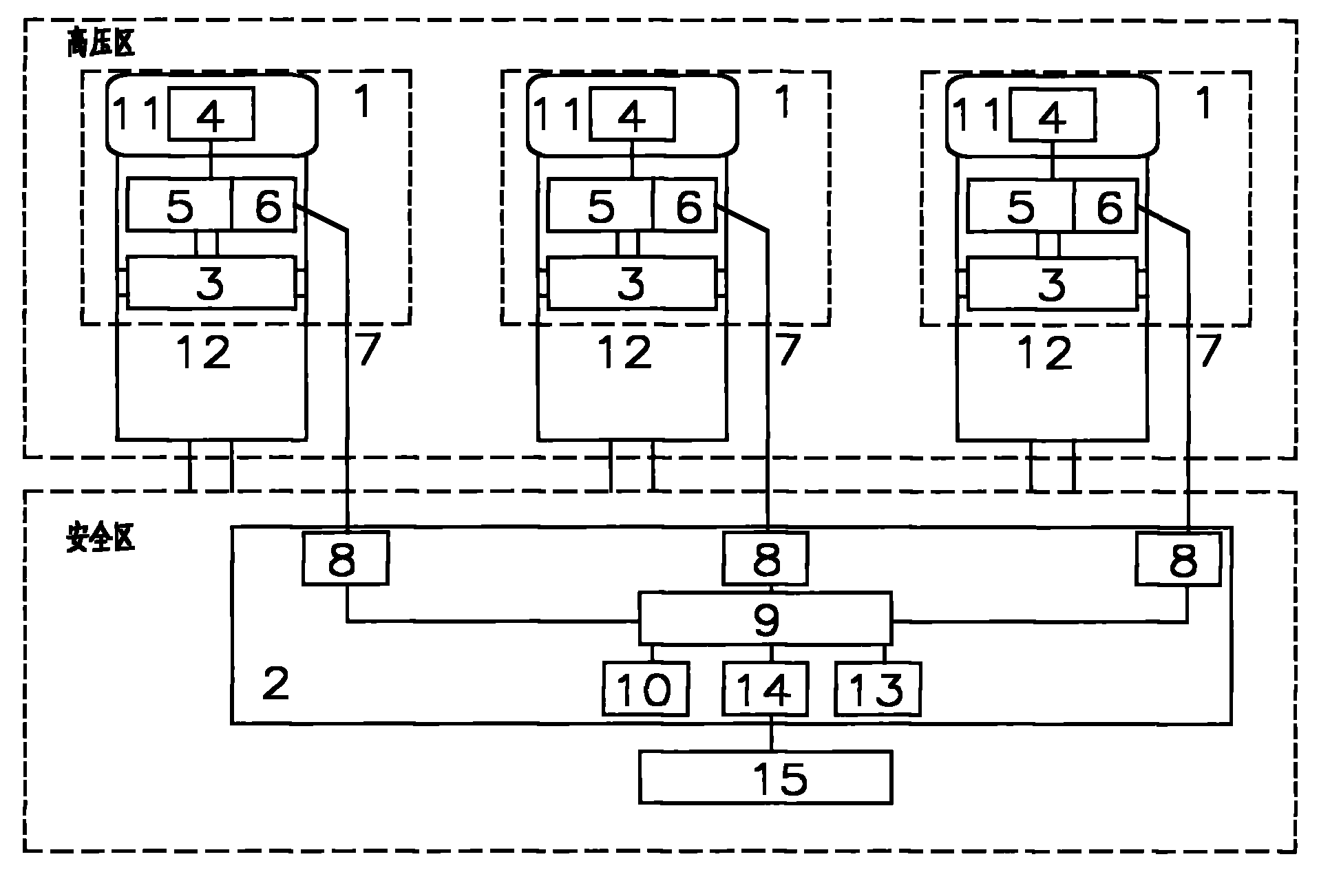 High-voltage vacuum breaker with contact temperature measurement function and temperature measurement method thereof