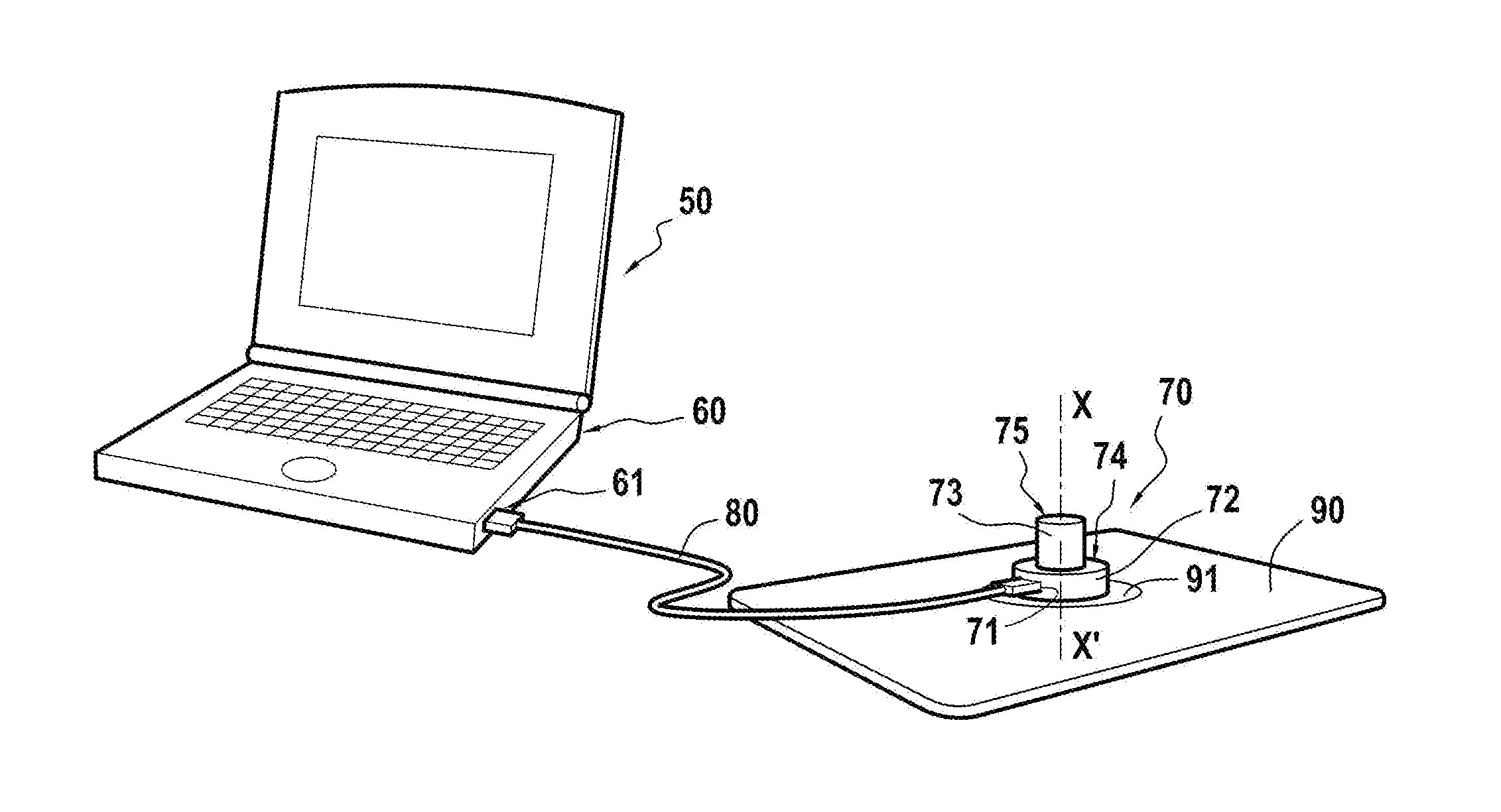 Method of authentication of at least one user with respect to at least one electronic apparatus, and a device therefor