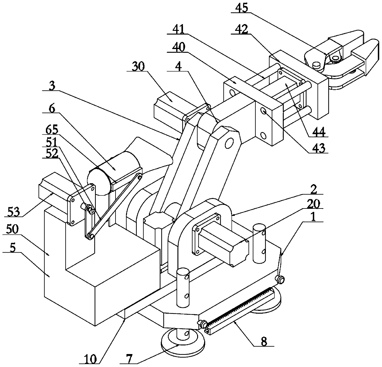 A multi-angle installation type industrial handling robot