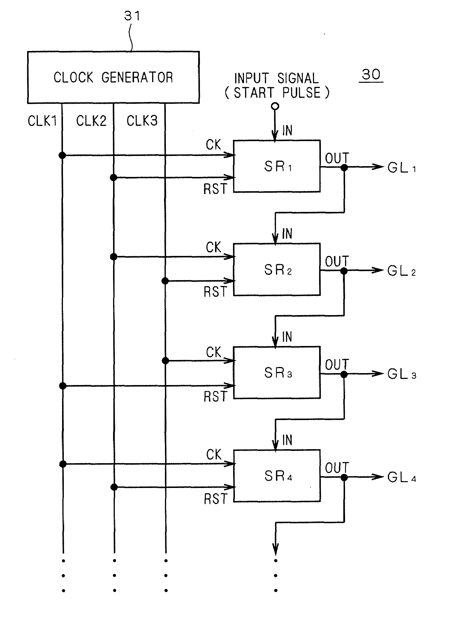 Shift register and image display apparatus containing the same