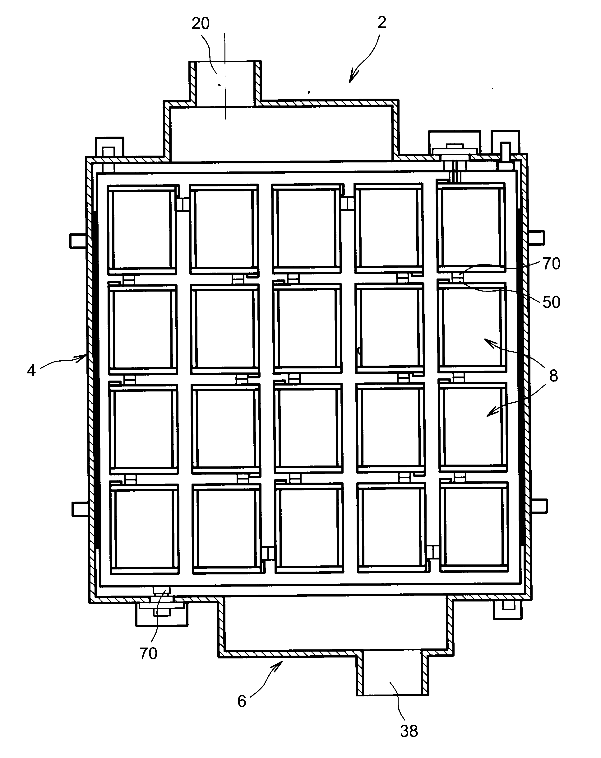 High temperature, high pressure electrolyser with allothermal functioning and high production capacity