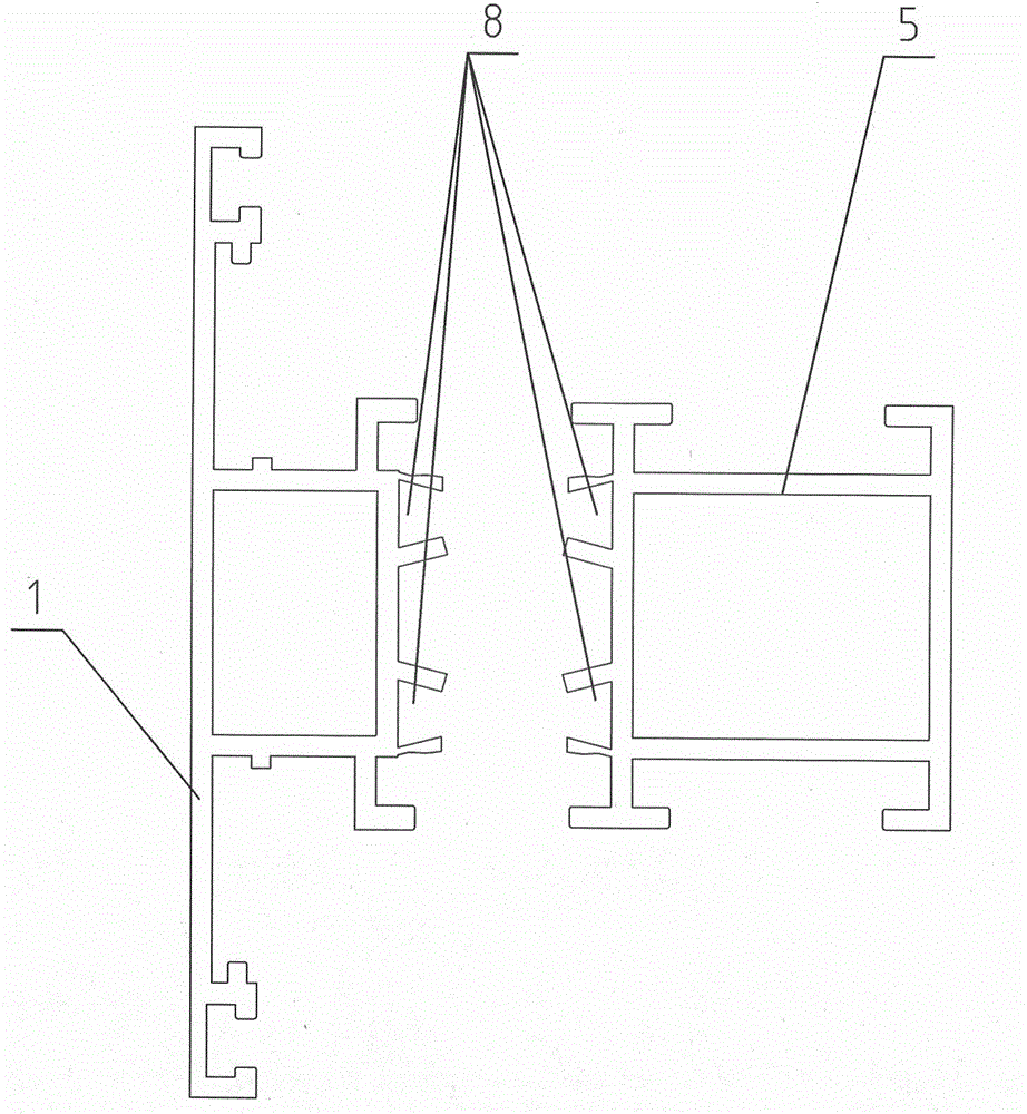 Inner cavity polyurethane foam metal profile by threading method