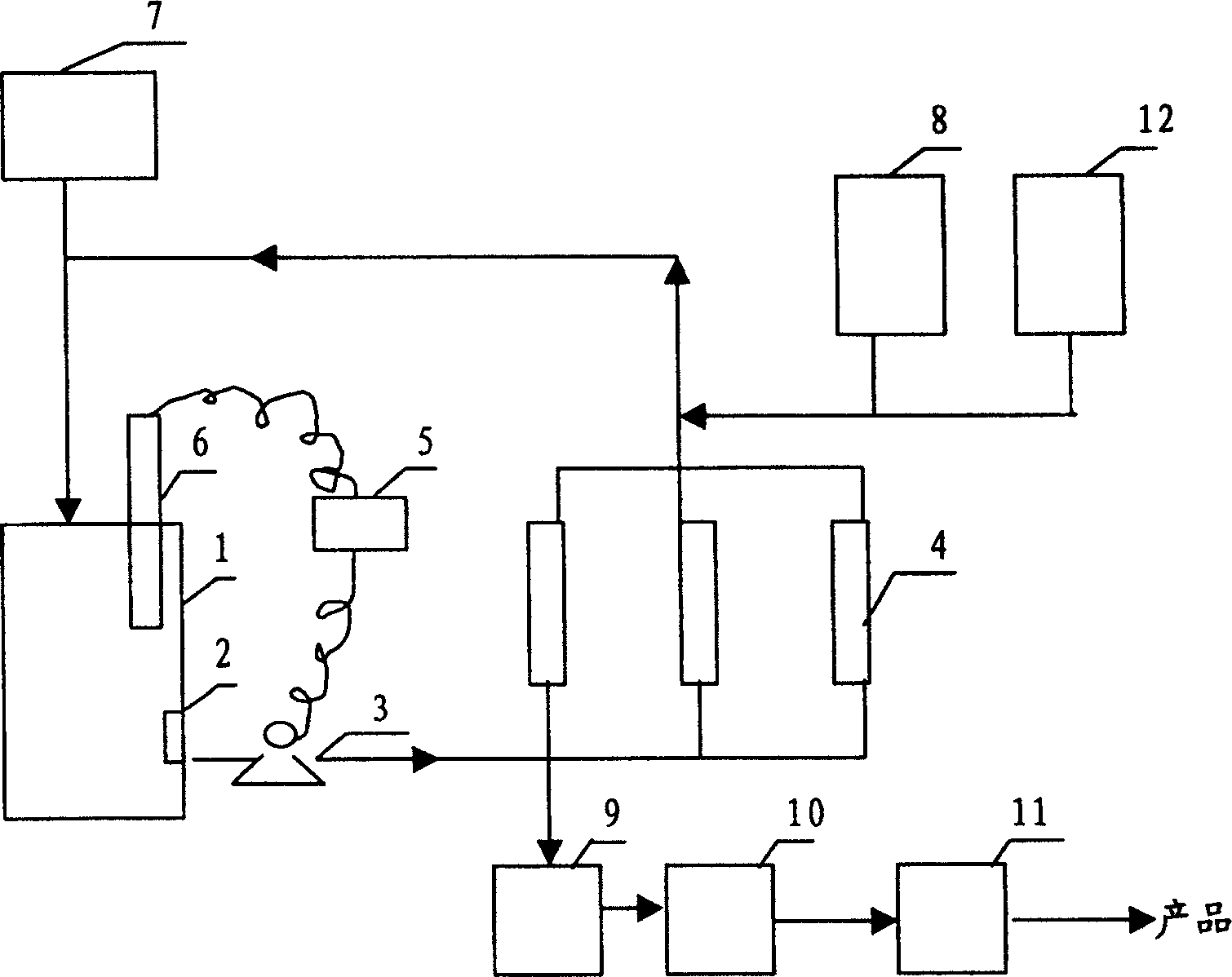 Lactobacillus fixed cell in-situ separating-fermenting lactic-acid production process