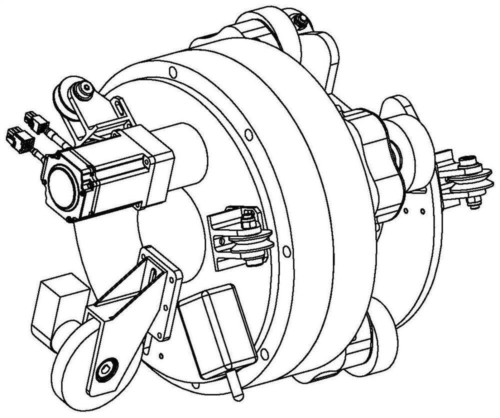 Automatic crawling grinding robot for inner wall of circular pipe