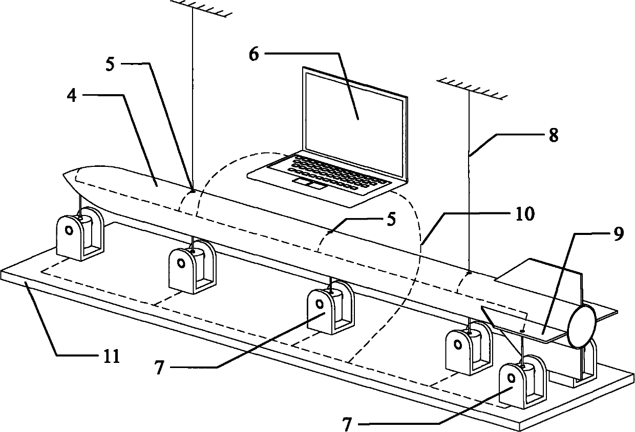 Aircraft aero-servo-elasticity ground simulating test system