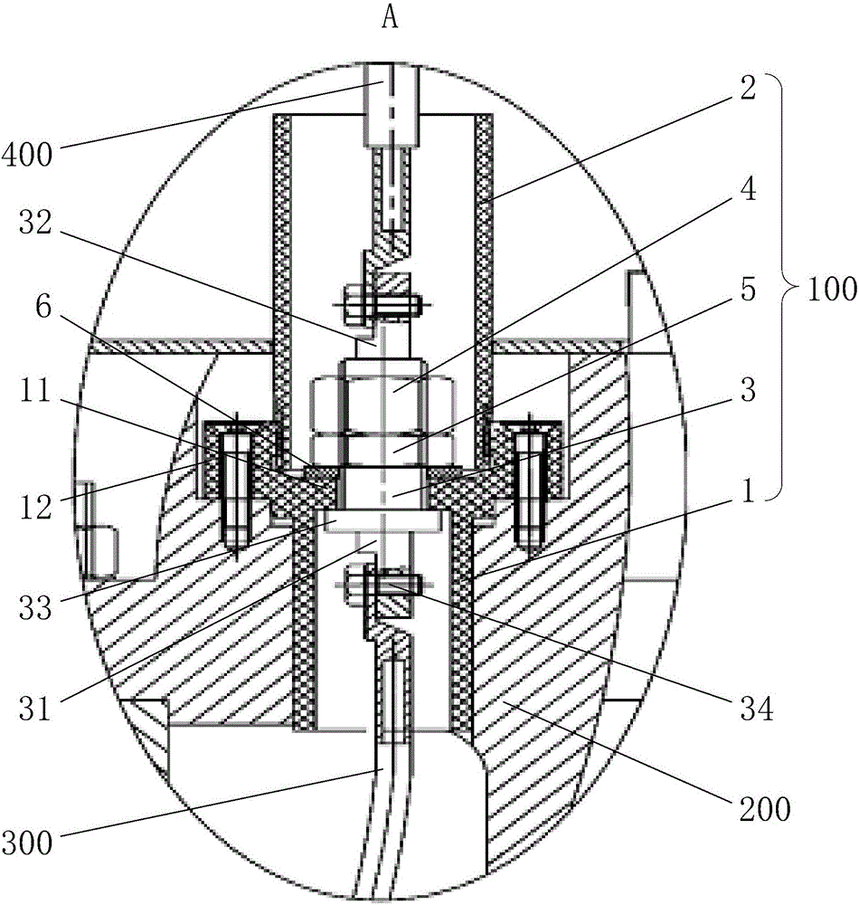 Power cable sealed transmission mechanism for low-temperature submersed pump